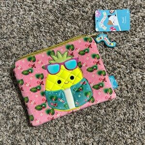 Squishmallows Maui Pineapple New Zipper Pouch, Makeup Bag, Travel Case, Gift